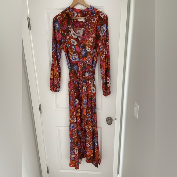 Floral Anthropologie’s Vale Maxi Dress Button Up Medium / ONE DAY SALE - Picture 5 of 7